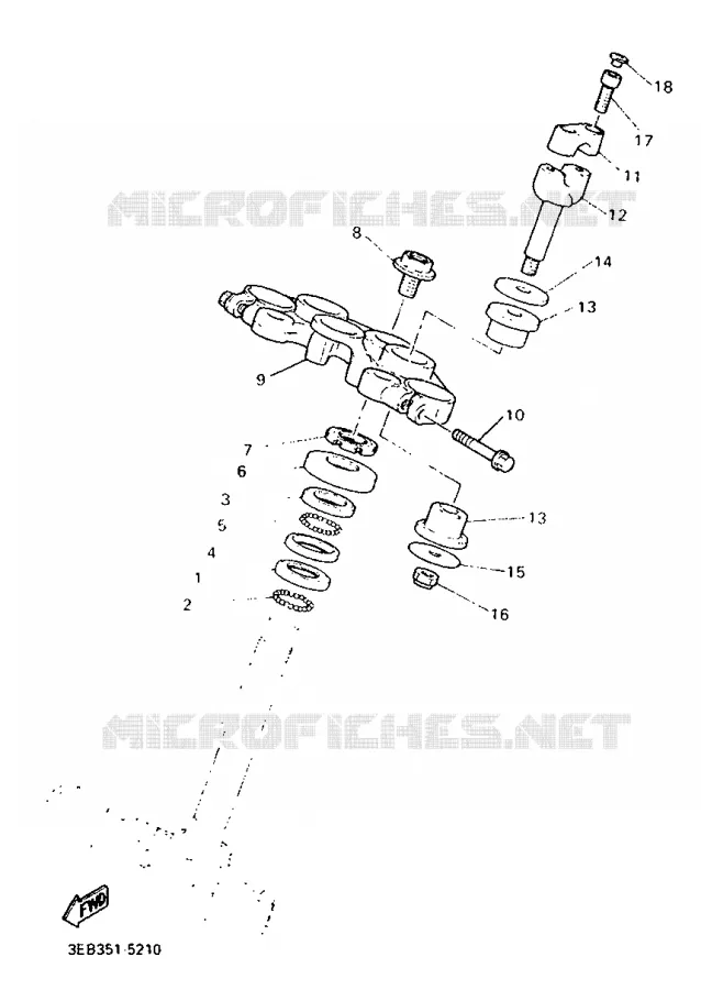 STEERING Yamaha MOTO 500 1995 SR  SR500