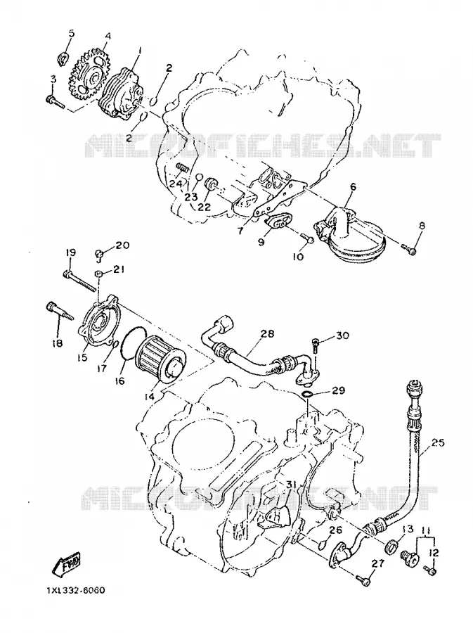 OIL PUMP Yamaha MOTO 600 1986 SRX  SRX600