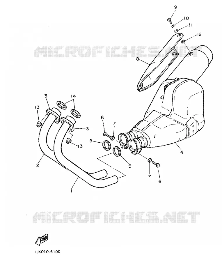 EXHAUST Yamaha MOTO 600 1986 SRX  SRX600