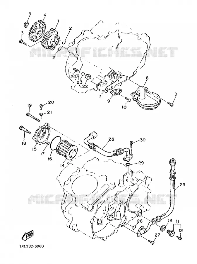 OIL PUMP Yamaha MOTO 600 1987 SRX  SRX600