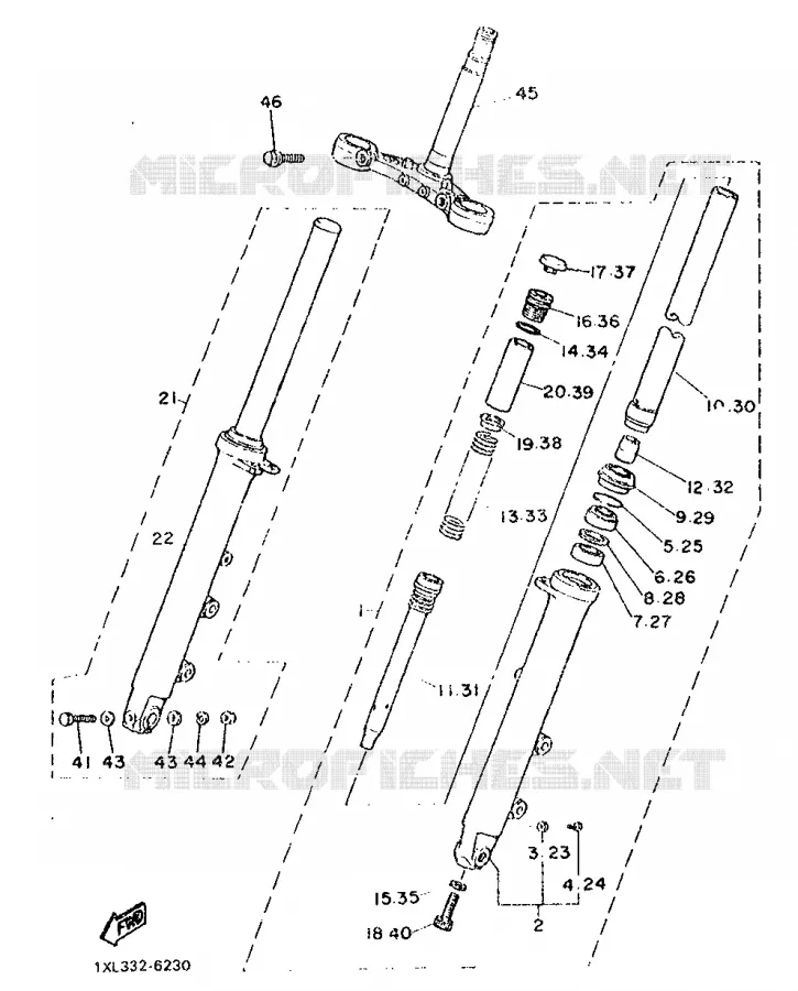 FRONT FORK Yamaha MOTO 600 1987 SRX  SRX600