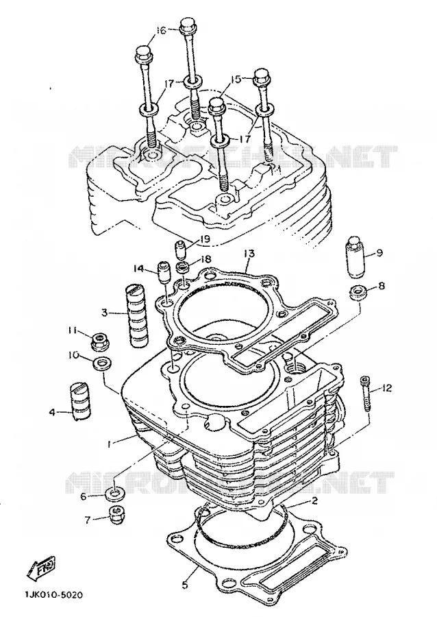 CYLINDER Yamaha MOTO 600 1987 SRX  SRX600