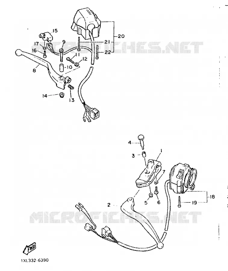 SWITCH / LEVER Yamaha MOTO 600 1987 SRX  SRX600