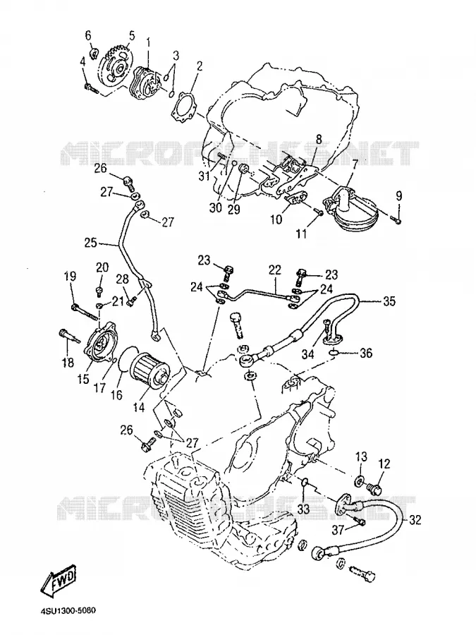OIL PUMP Yamaha MOTO 660 1997 SZR  SZR660