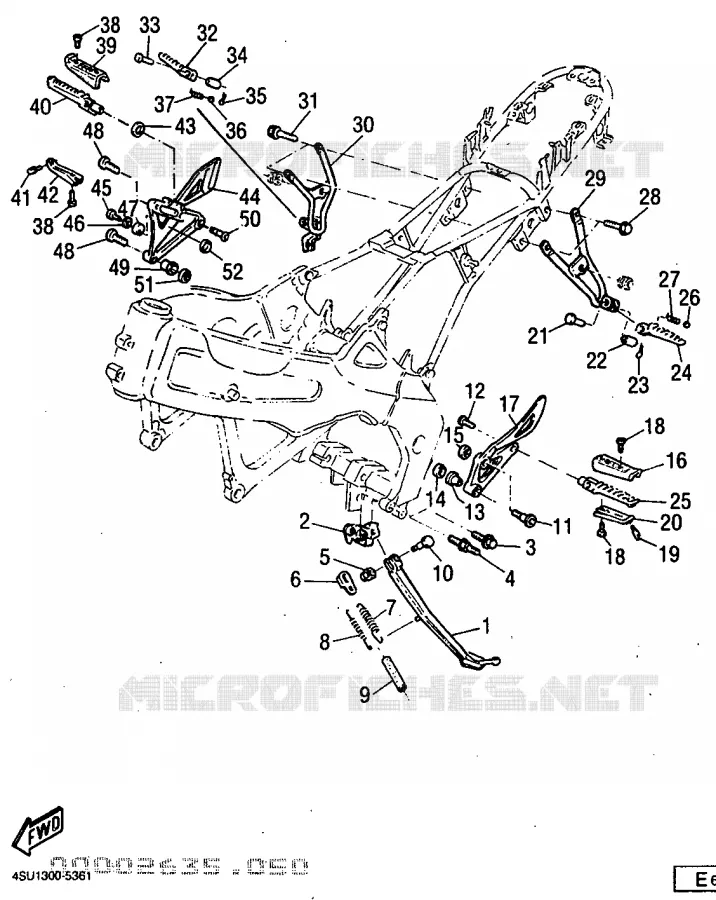 STAND / FOOTREST Yamaha MOTO 660 1997 SZR  SZR660
