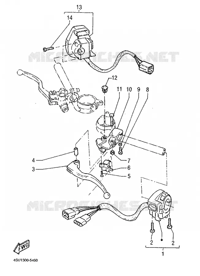 SWITCH / LEVER Yamaha MOTO 660 1997 SZR  SZR660