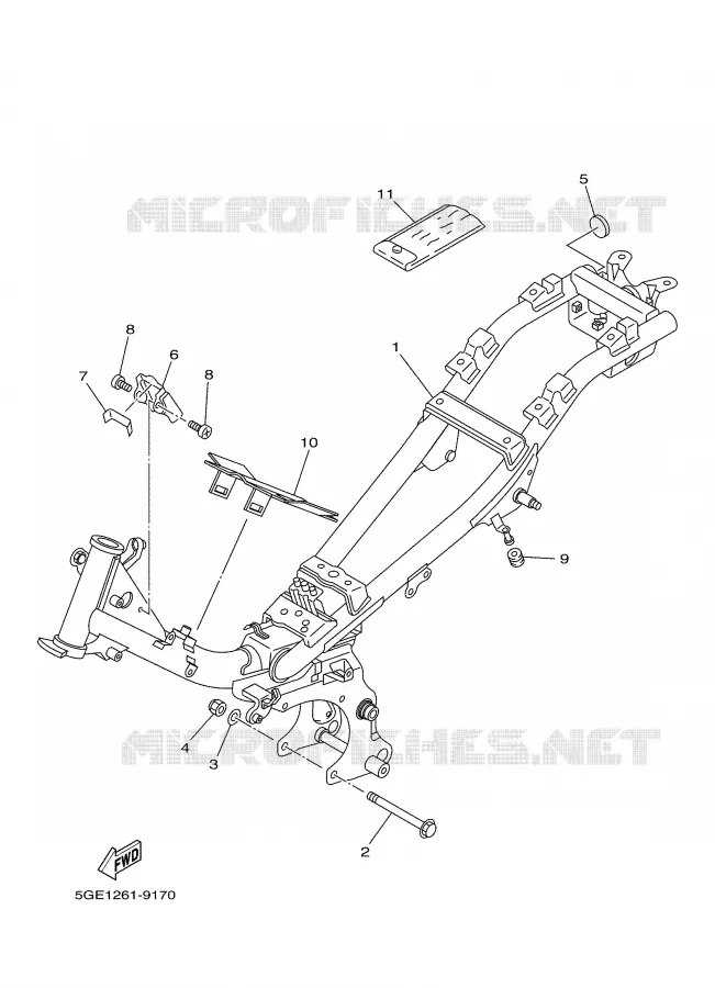 FRAME Yamaha SCOOTER 105 2002 CRYPTON  T105SE