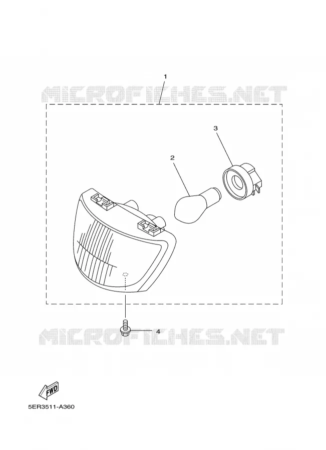 HEADLIGHT Yamaha SCOOTER 105 2002 CRYPTON  T105SE