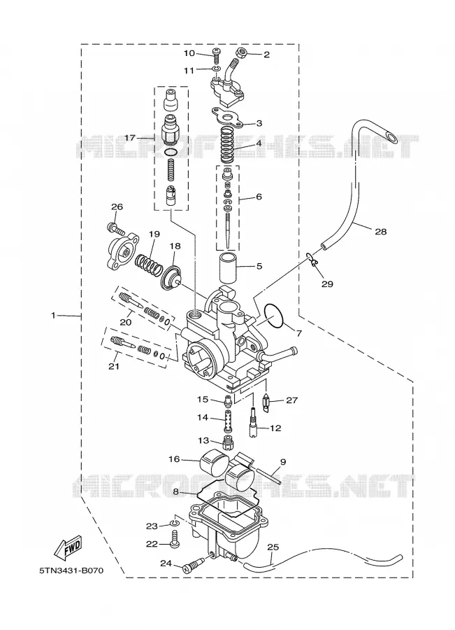 CARBURETOR Yamaha SCOOTER 110 2004 CRYPTON  T110