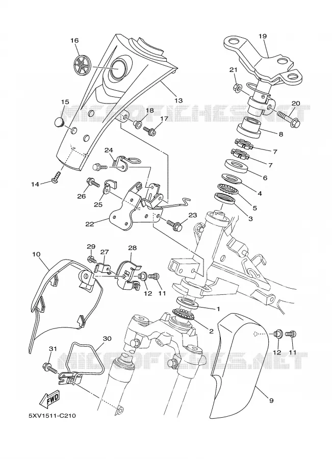 STEERING Yamaha SCOOTER 110 2004 CRYPTON  T110