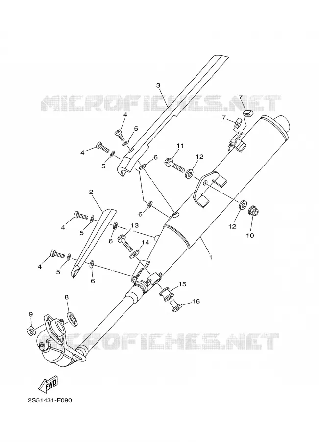 EXHAUST Yamaha SCOOTER 135 2007 CRYPTON  T135FI