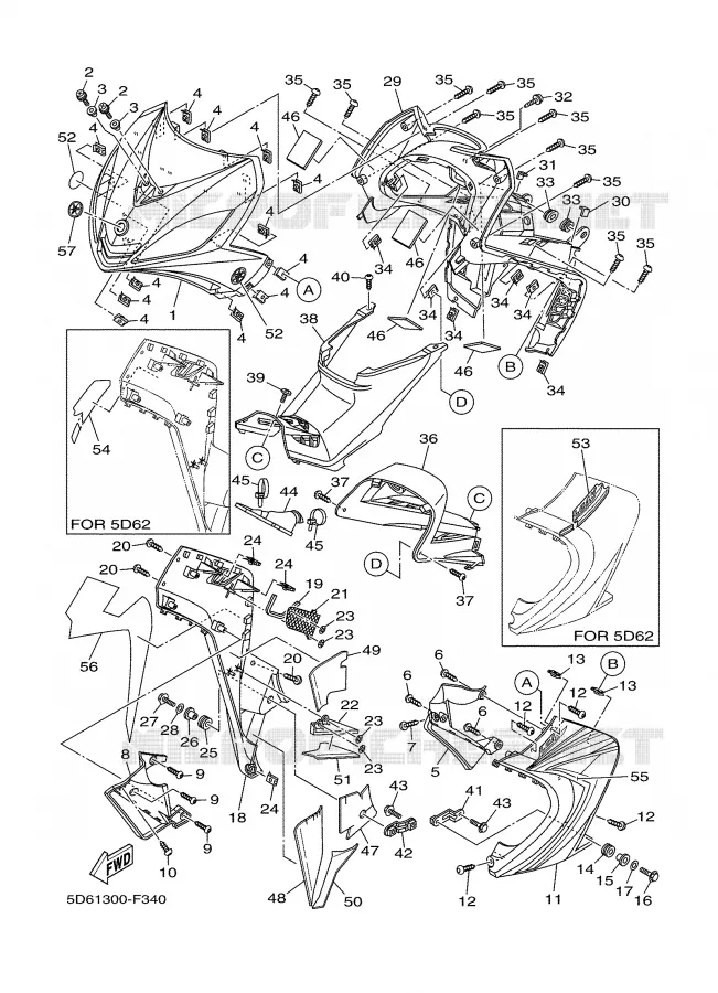LEG SHIELD Yamaha SCOOTER 135 2007 CRYPTON  T135FI