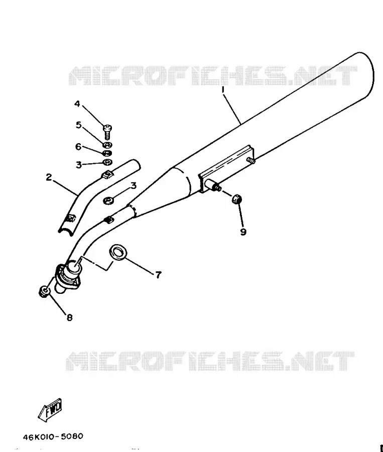 EXHAUST Yamaha SCOOTER 80 1986 Autres modeles  T80