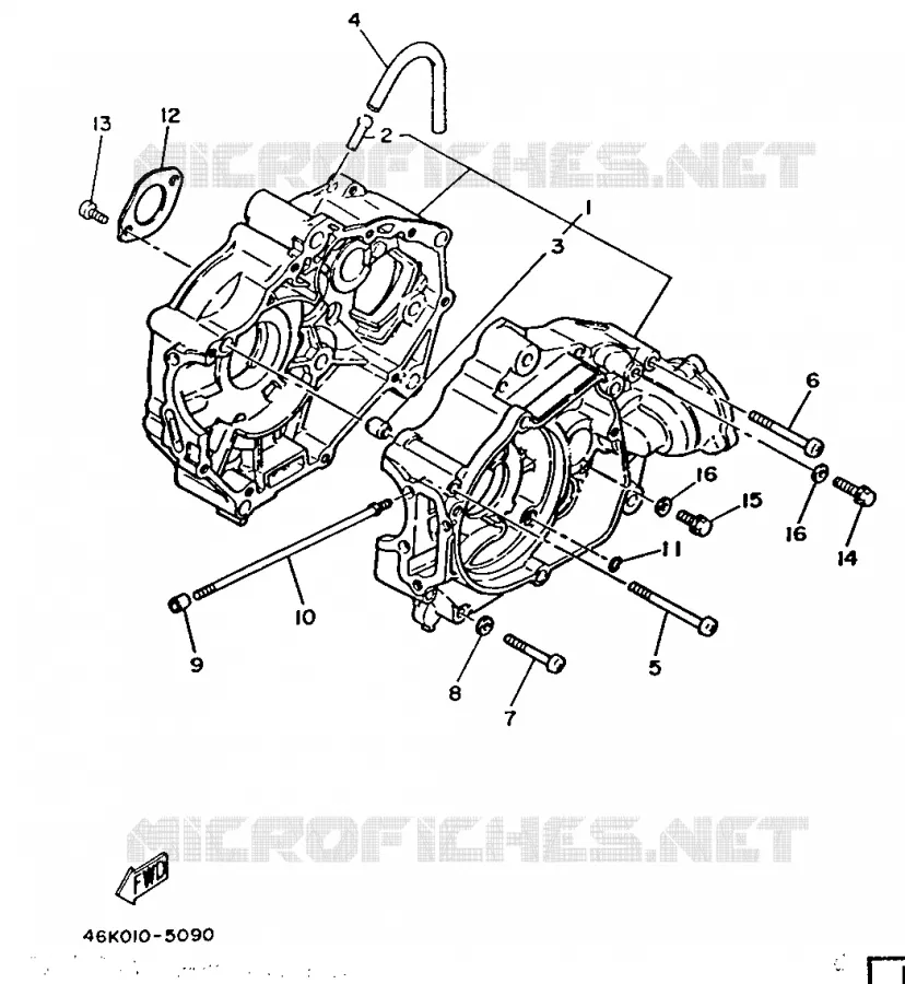 CRANKCASE Yamaha SCOOTER 80 1986 Autres modeles  T80
