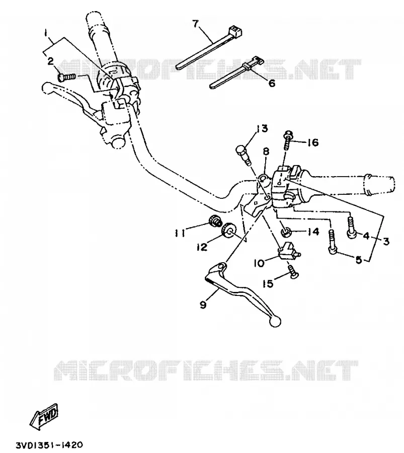 SWITCH / LEVER Yamaha MOTO 850 1992 TDM  TDM850
