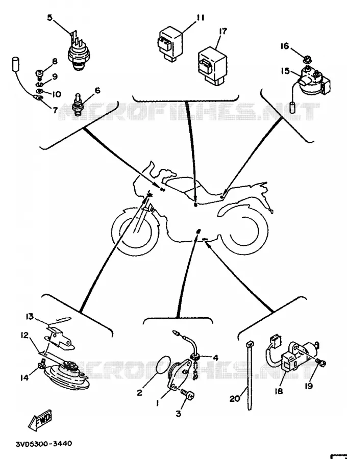 ELECTRICAL 2 Yamaha MOTO 850 1993 TDM  TDM850