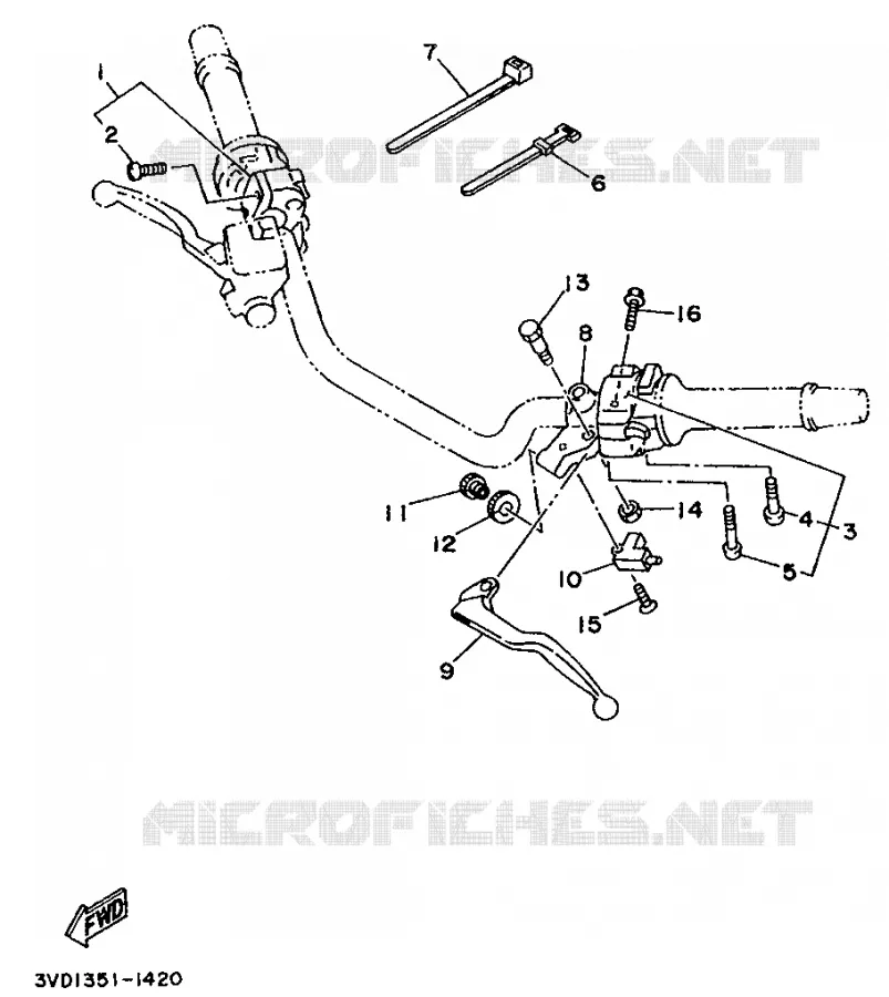 SWITCH / LEVER Yamaha MOTO 850 1994 TDM  TDM850