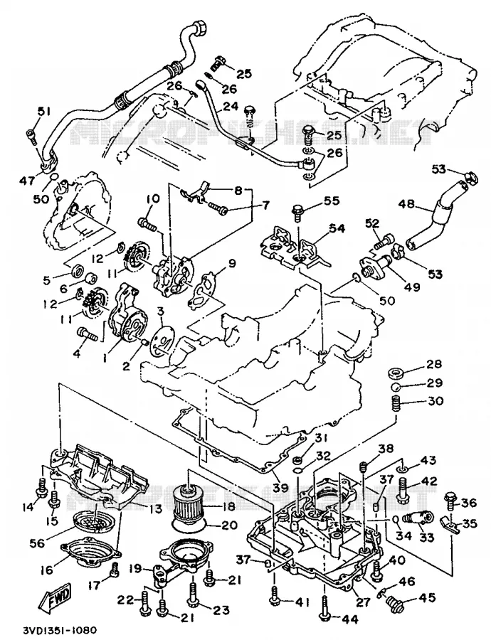 OIL PUMP Yamaha MOTO 850 1994 TDM  TDM850