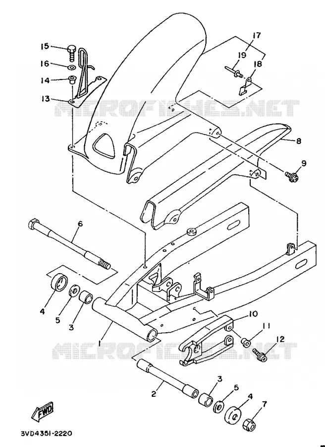 SWINGARM Yamaha MOTO 850 1994 TDM  TDM850