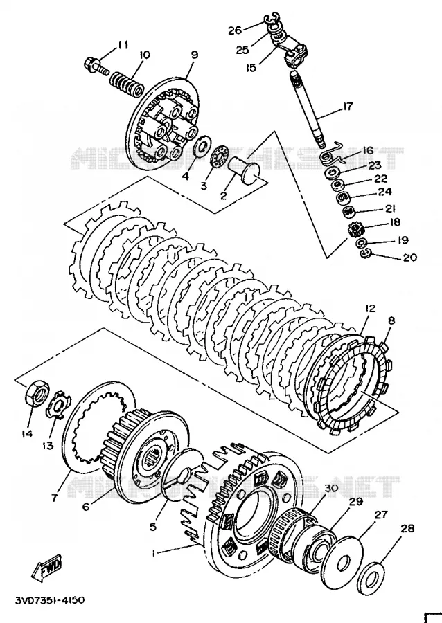 STARTER CLUTCH Yamaha MOTO 850 1995 TDM  TDM850