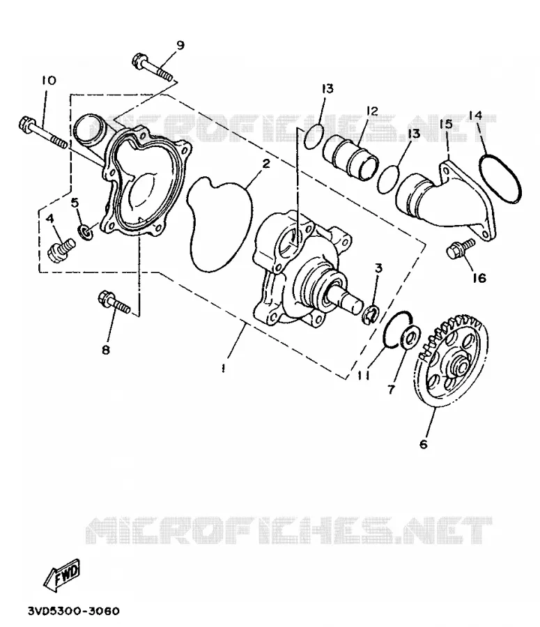 WATERPUMP Yamaha MOTO 850 1995 TDM  TDM850