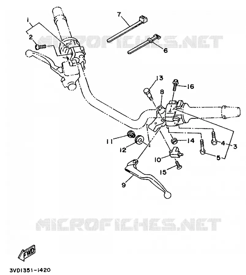 SWITCH / LEVER Yamaha MOTO 850 1995 TDM  TDM850