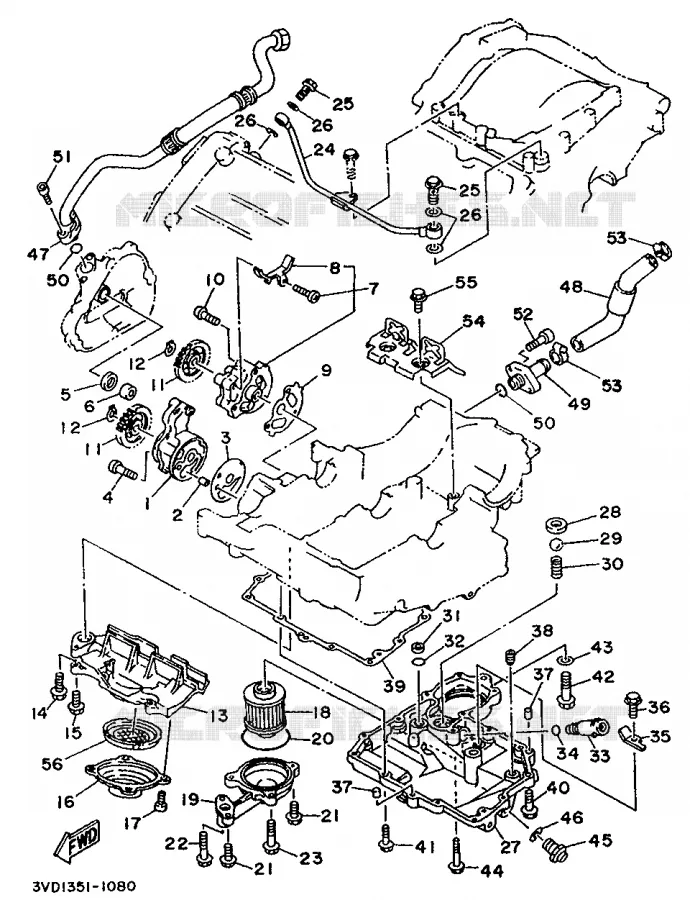 OIL PUMP Yamaha MOTO 850 1995 TDM  TDM850