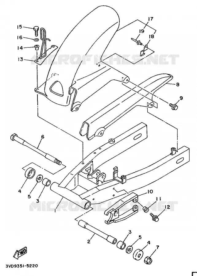 SWINGARM Yamaha MOTO 850 1995 TDM  TDM850