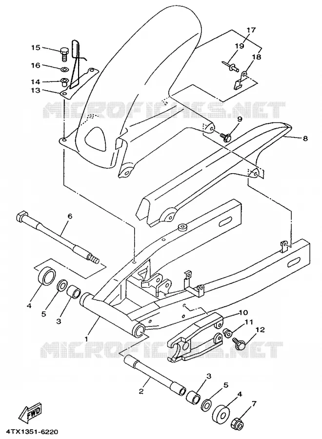 SWINGARM Yamaha MOTO 850 1996 TDM  TDM850