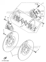FRONT BRAKE CALIPER for Yamaha TDM 1997