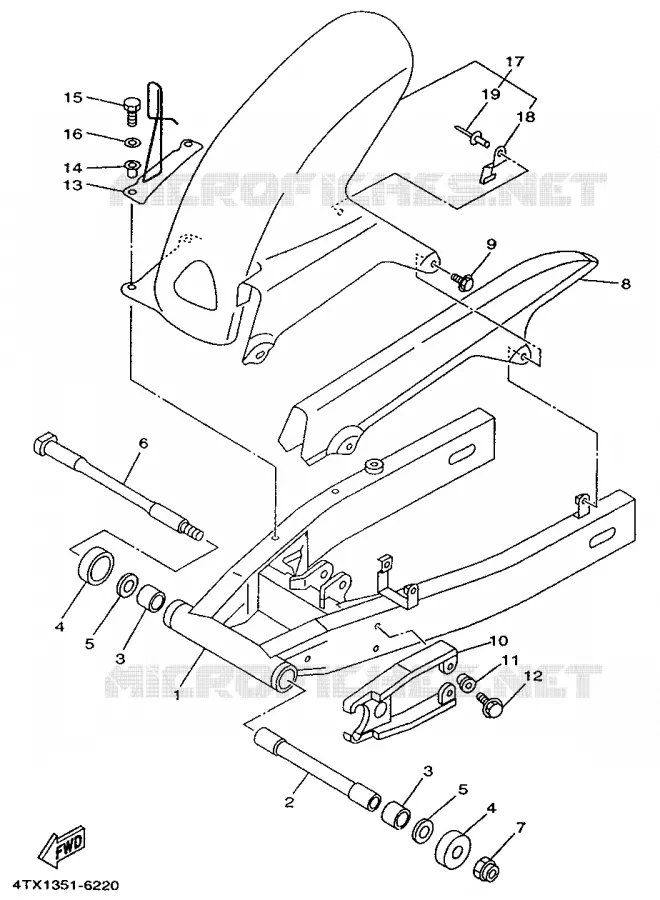 SWINGARM Yamaha MOTO 850 1997 TDM  TDM850