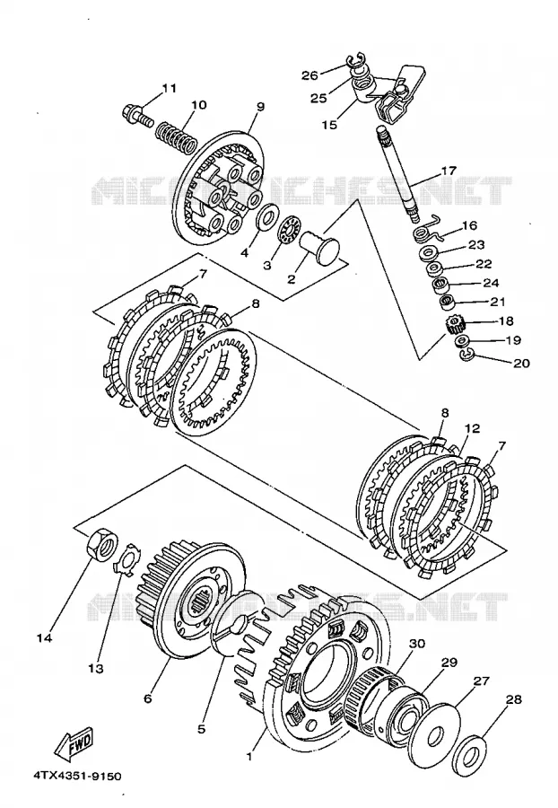 STARTER CLUTCH Yamaha MOTO 850 1999 TDM  TDM850