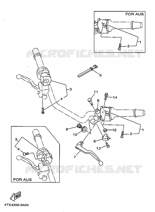 SWITCH / LEVER Yamaha MOTO 850 1999 TDM  TDM850