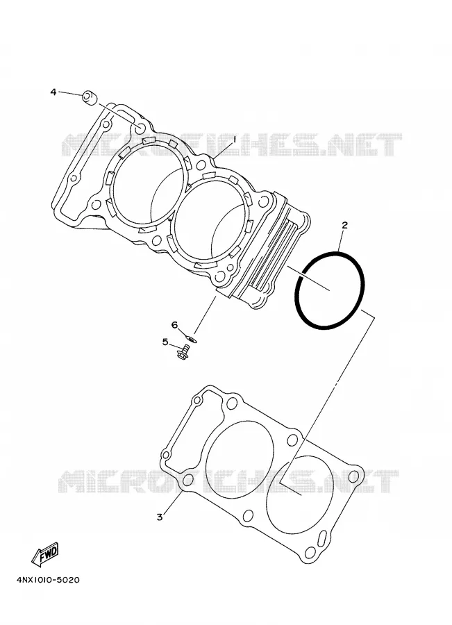 CYLINDER Yamaha MOTO 850 2000 TDM  TDM850