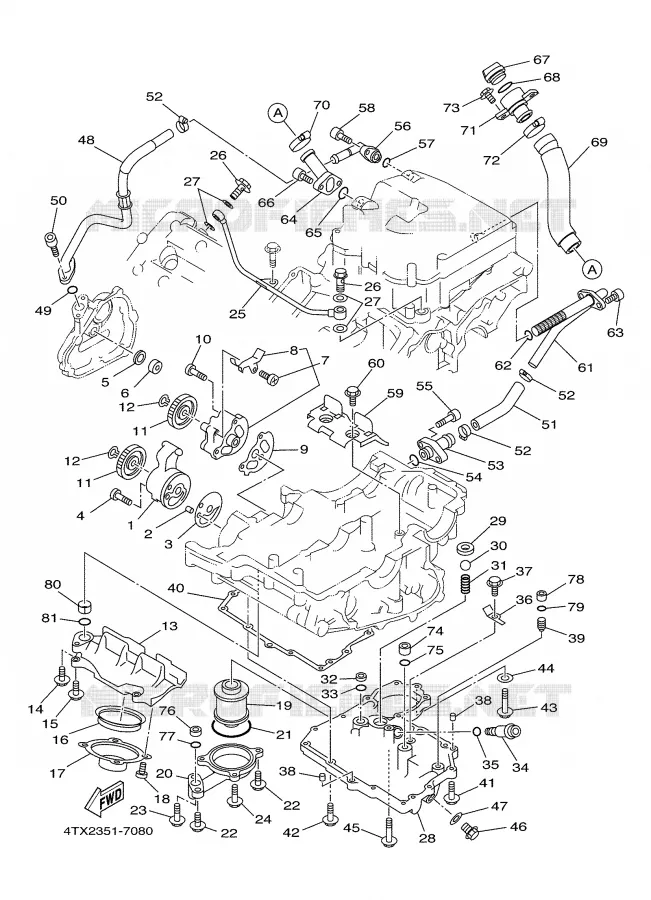 OIL PUMP Yamaha MOTO 850 2000 TDM  TDM850