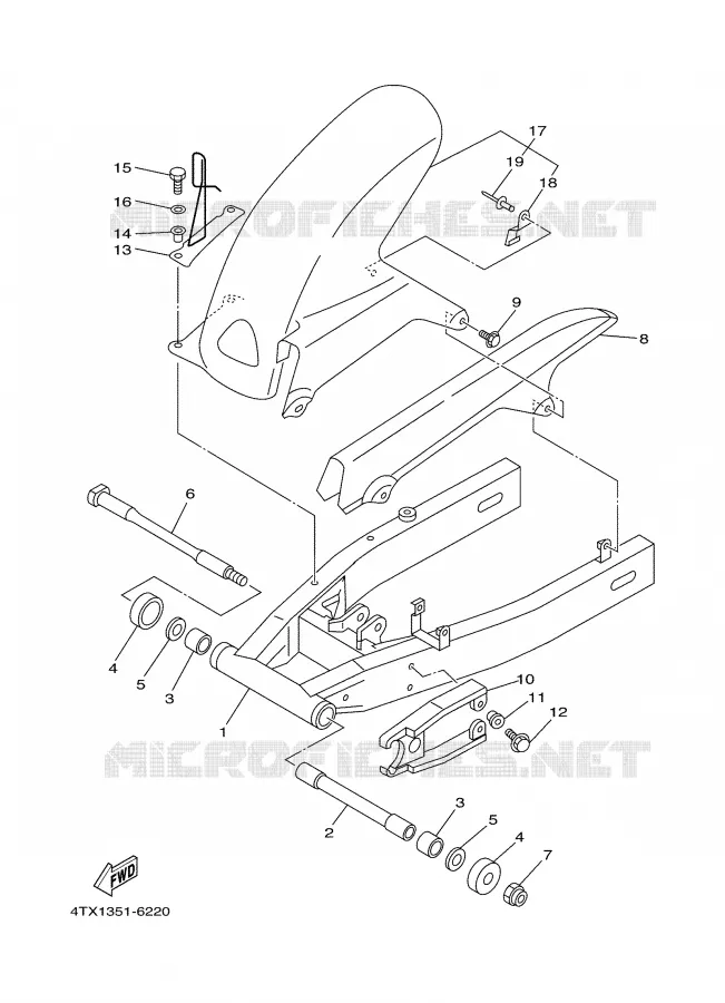 SWINGARM Yamaha MOTO 850 2000 TDM  TDM850