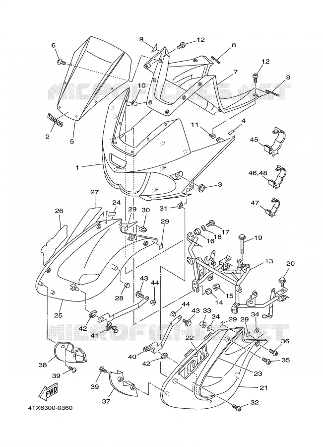 COVER 1 Yamaha MOTO 850 2000 TDM  TDM850
