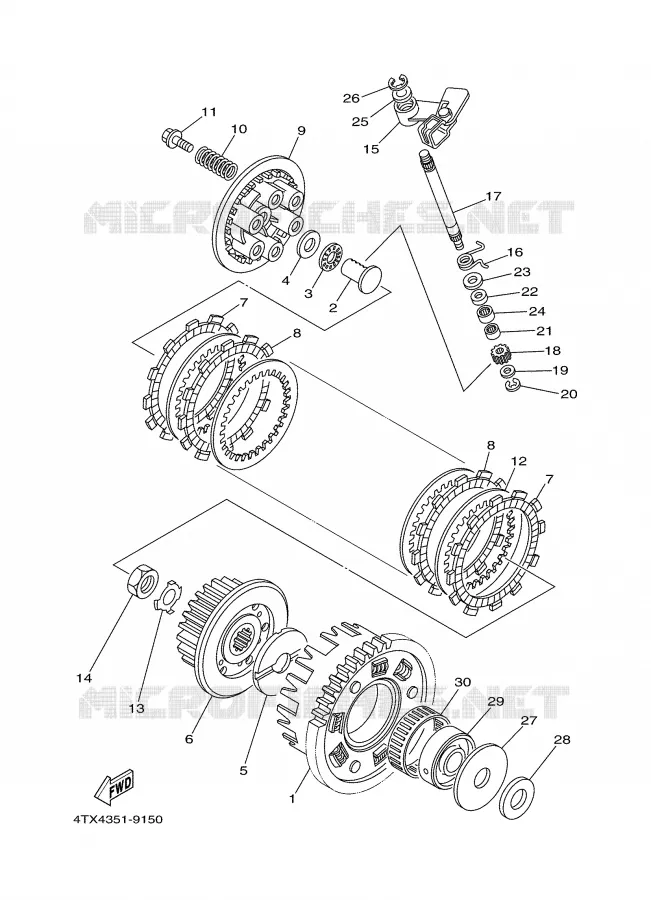 STARTER CLUTCH Yamaha MOTO 850 2001 TDM  TDM850