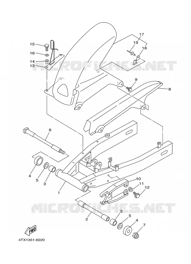 SWINGARM Yamaha MOTO 850 2001 TDM  TDM850