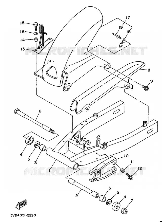 SWINGARM Yamaha MOTO 850 1992 TDM  TDM850D