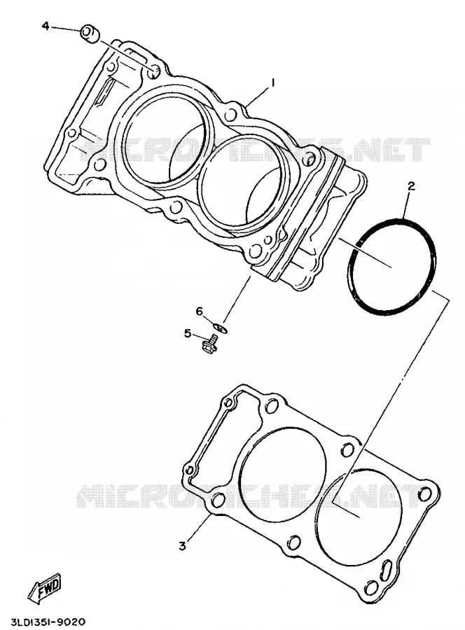 CYLINDER Yamaha MOTO 850 1994 TDM  TDM850F