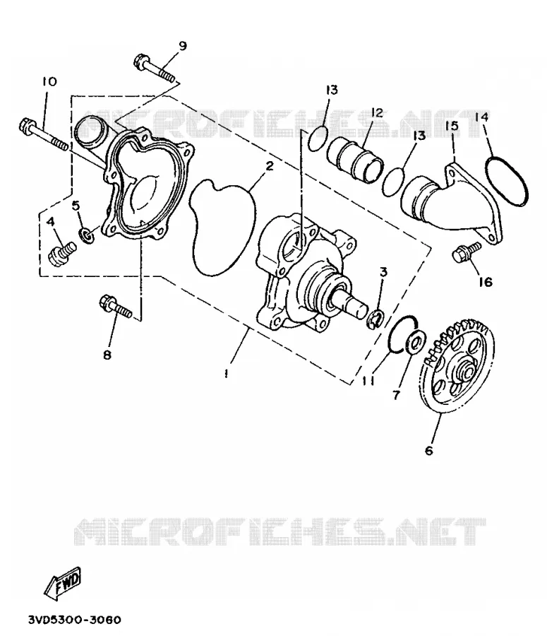 WATERPUMP Yamaha MOTO 850 1994 TDM  TDM850F