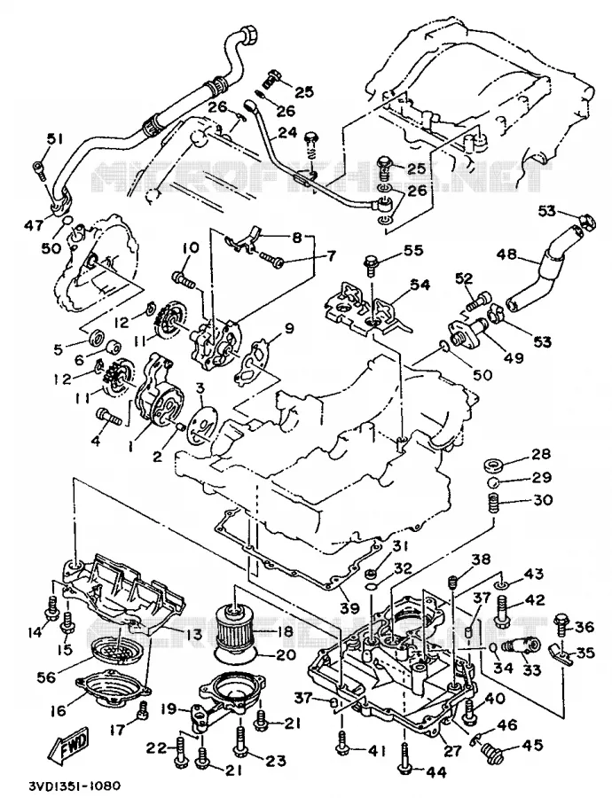 OIL PUMP Yamaha MOTO 850 1994 TDM  TDM850F