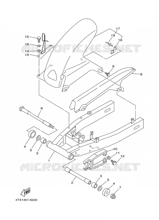 SWINGARM Yamaha MOTO 850 2001 TDM  TDM850N