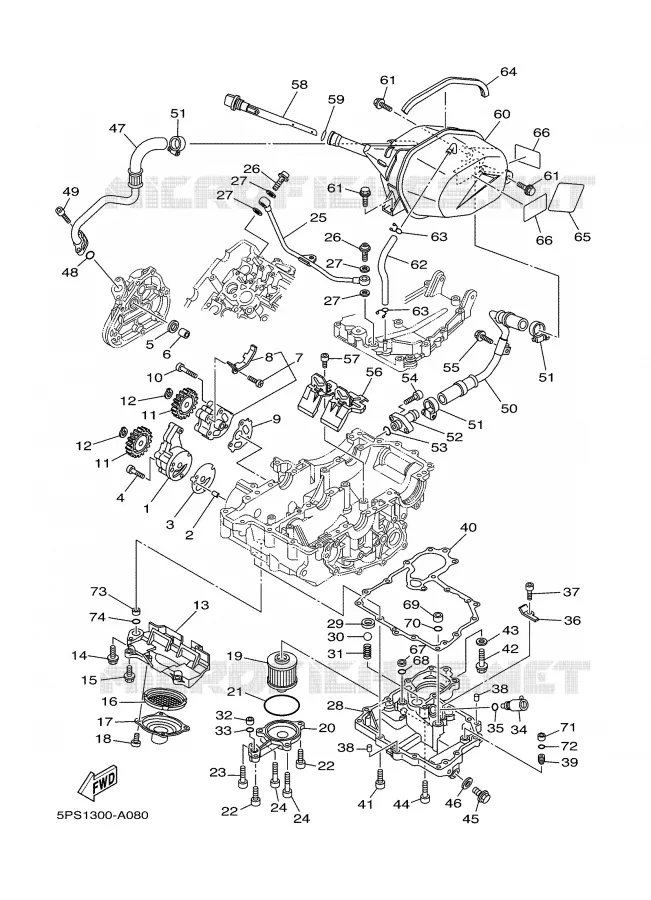 OIL PUMP Yamaha MOTO 900 2002 TDM  TDM900