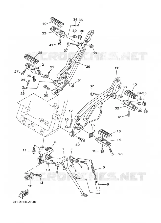 STAND / FOOTREST Yamaha MOTO 900 2003 TDM  TDM900