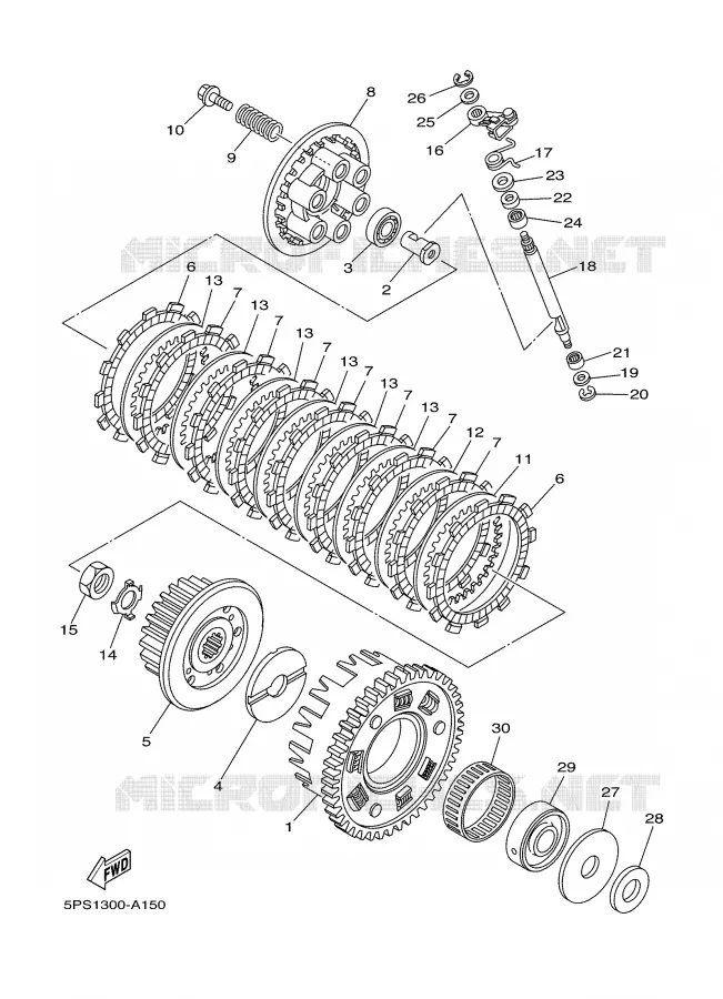 STARTER CLUTCH Yamaha MOTO 900 2004 TDM  TDM900