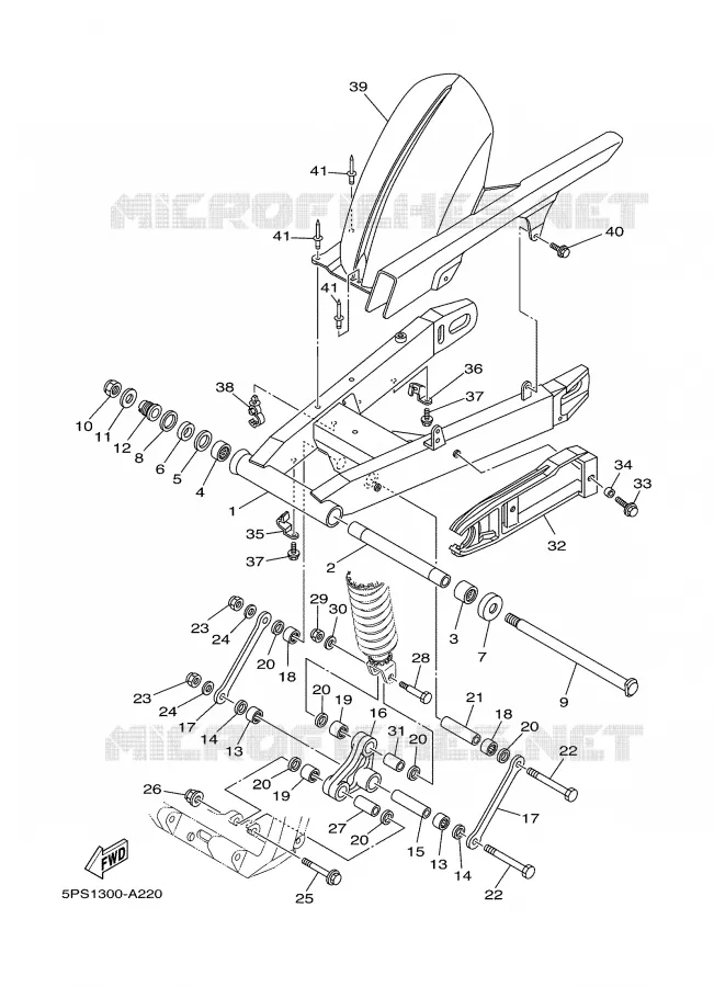 SWINGARM Yamaha MOTO 900 2004 TDM  TDM900