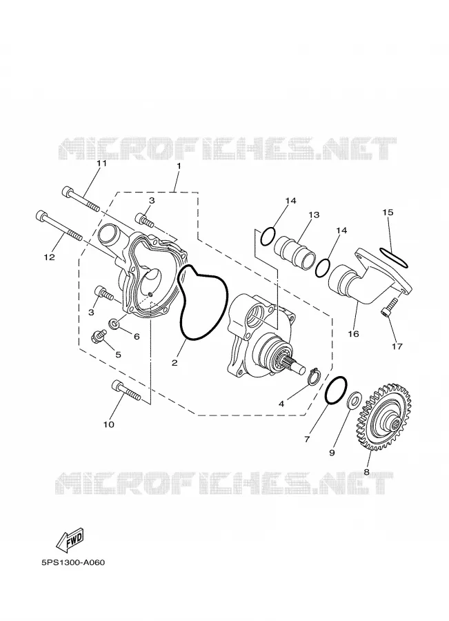 WATERPUMP / HOSES Yamaha MOTO 900 2007 TDM  TDM900