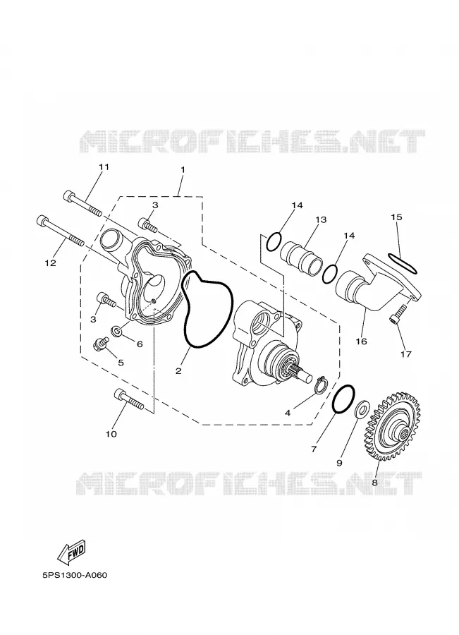 WATERPUMP / HOSES Yamaha MOTO 900 2008 TDM  TDM900